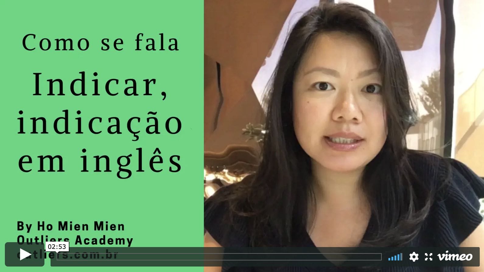 Indicar em Inglês